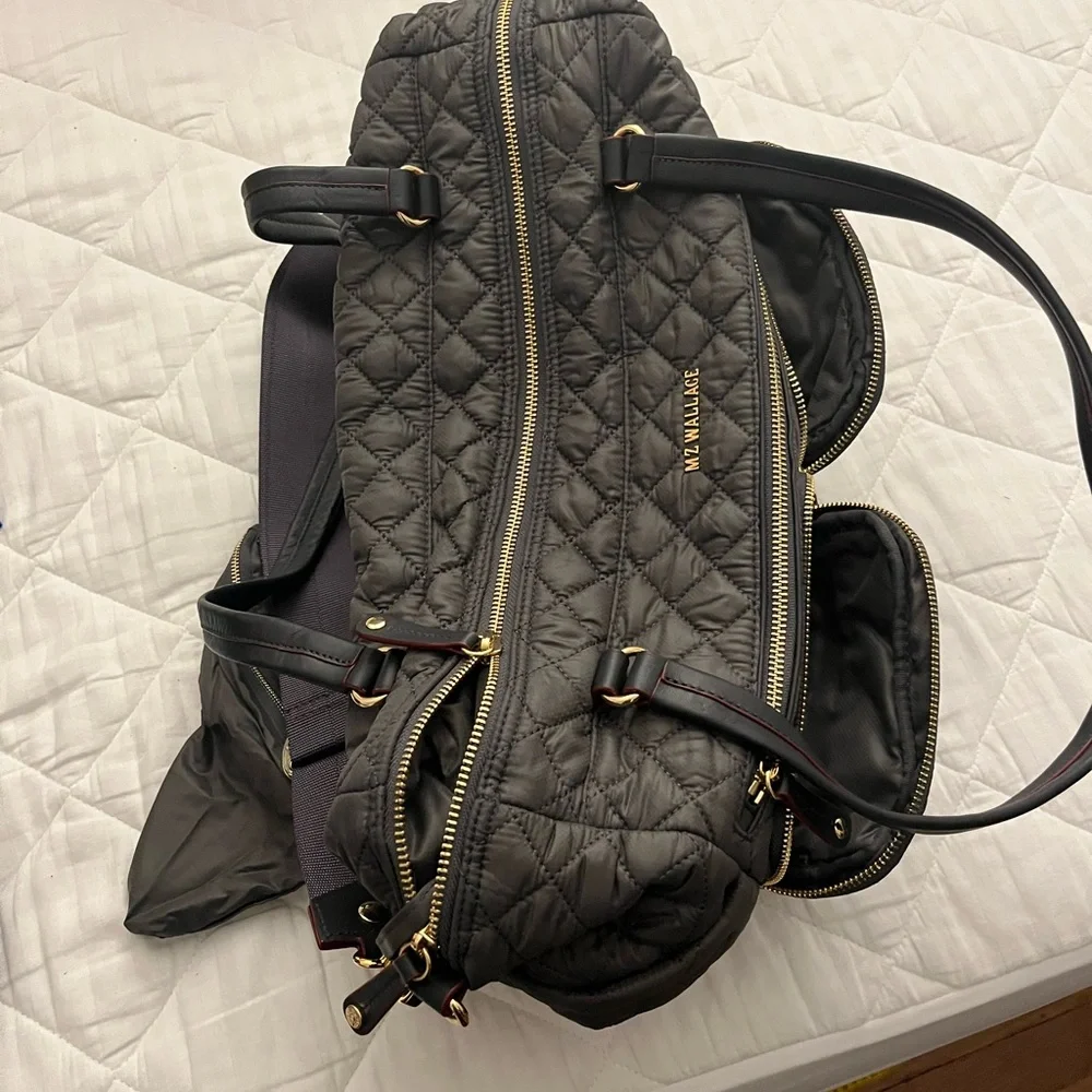 MZ Wallace Black Quilted Duffel Bag with Durable Design - Picture 6 of 8